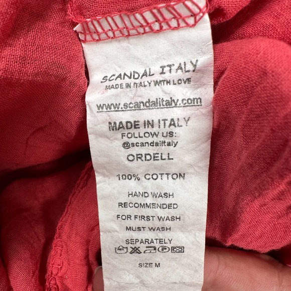 NWT Scandal Italy Ordell Tiered Ruffle Mini Dress Womens Medium Floral Boho Pink - Picture 16 of 16